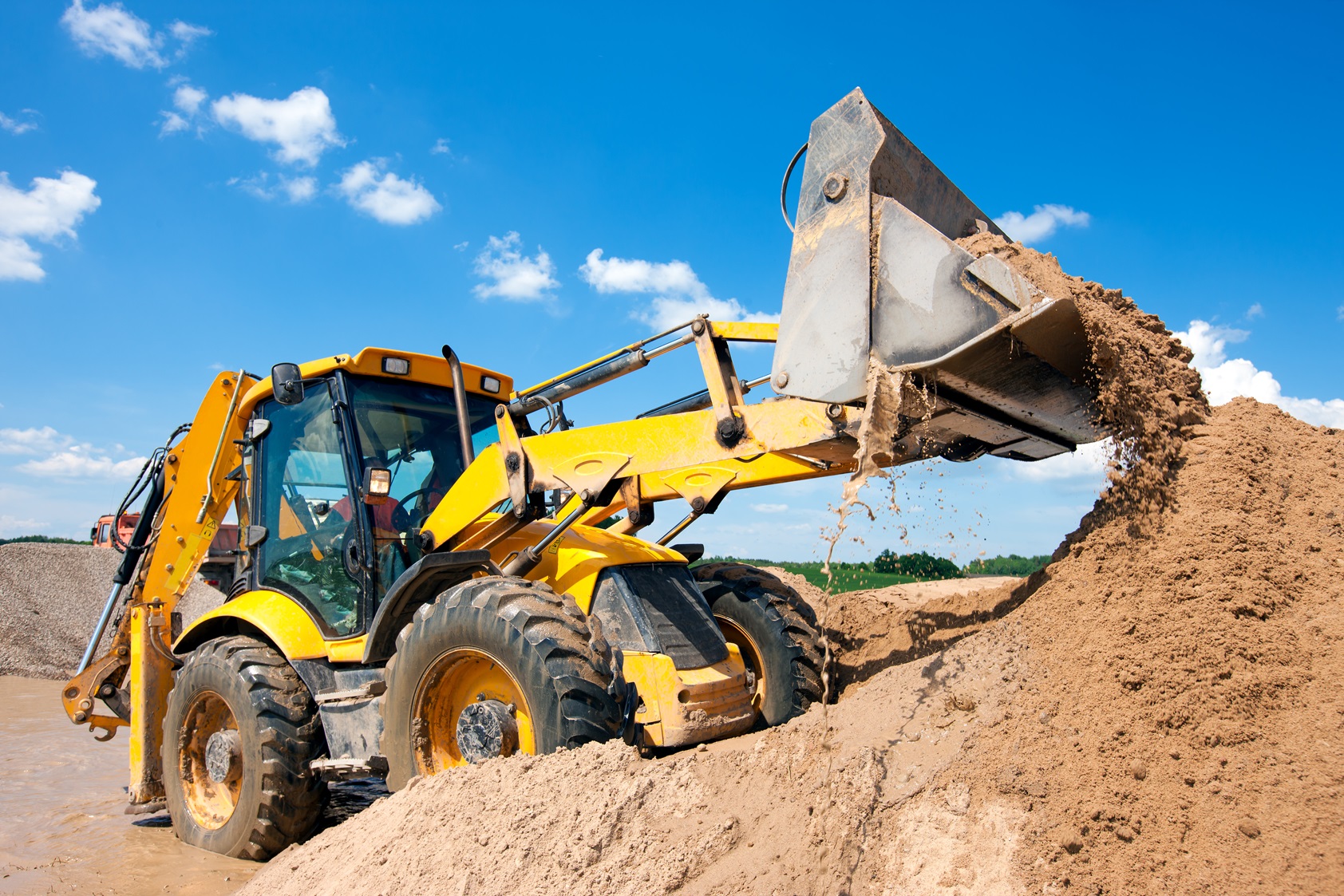 Construction equipment on an operating lease